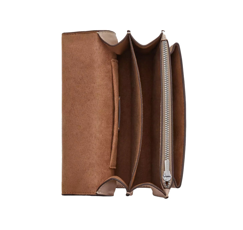 Coach Women's Mini Klare Crossbody Bag In Signature Canvas Silver/Sand/Taupe