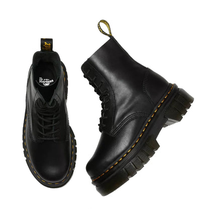 Dr. Martens Unisex Audrick Nappa Leather Lux Platform Ankle Boots Black