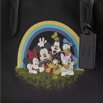 Coach Women's Disney X Coach Tote 30 In 100 Percent Recycled Canvas With Mickey Mouse And Friends Silver/Black