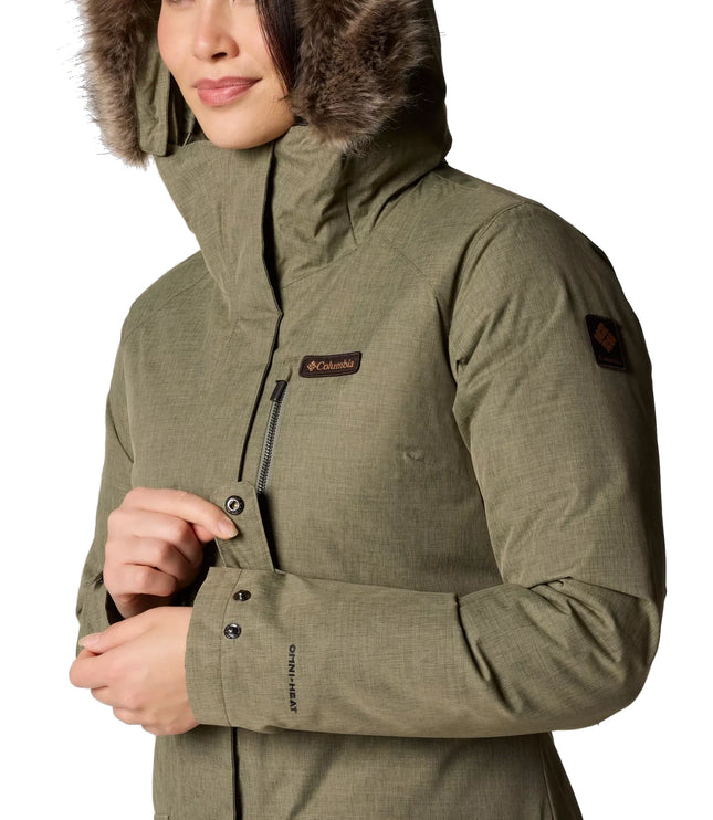 Columbia Women's Suttle Mountain Long Insulated Jacket Stone Green