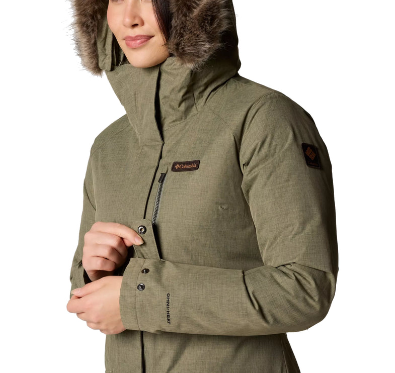 Columbia Women's Suttle Mountain Long Insulated Jacket Stone Green