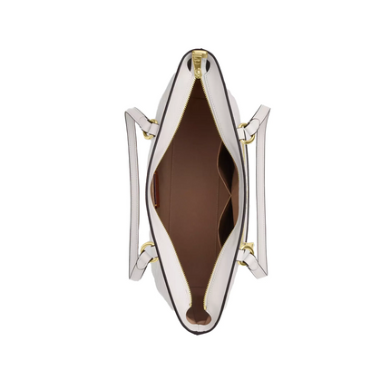 Coach Women's Station Tote Bag In Signature Canvas Gold/White/Chalk