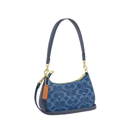 Coach Women's Teri Mini Crossbody Bag In Signature Denim Gold/Indigo