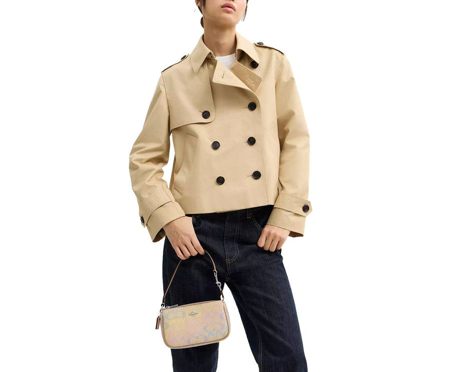 Coach Women's Nolita 19 In Rainbow Signature Canvas Silver/Sand Multi