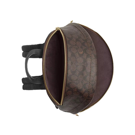 Coach Women's Taylor Small Backpack In Signature Canvas Gold/Walnut/Black
