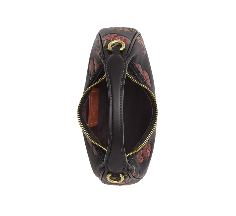 Coach Women's Carmen Mini Crossbody Bag With Cherry Print Gold/Black Multi