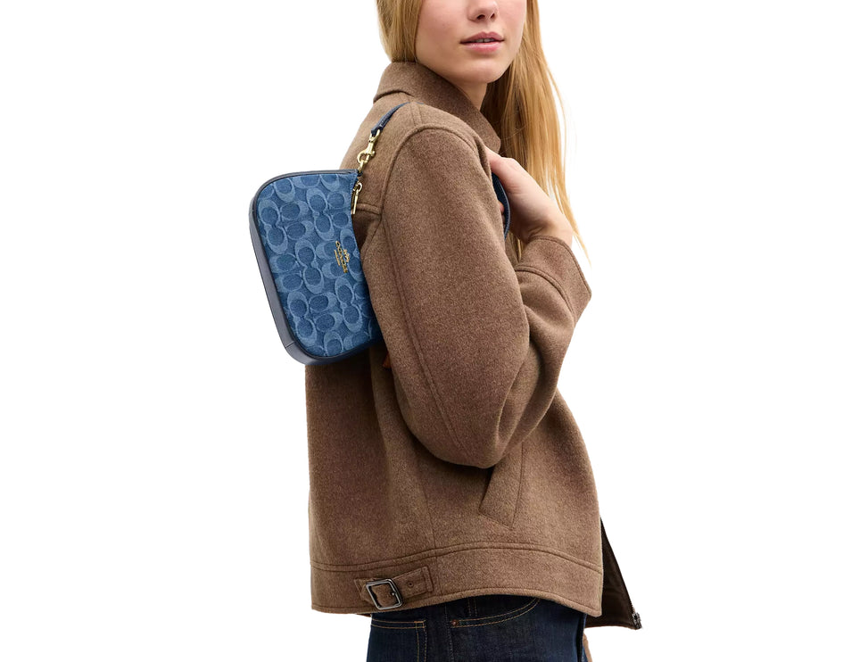 Coach Women's Teri Mini Crossbody Bag In Signature Denim Gold/Indigo