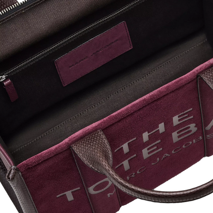 Marc Jacobs Women's The Suede Medium Tote Bag Dark Plum