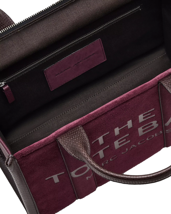 Marc Jacobs Women's The Suede Medium Tote Bag Dark Plum