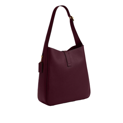 Coach Women's Hadley Large Shoulder Bag Gold/Dark Wine