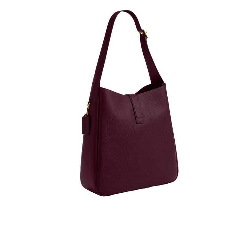Coach Women's Hadley Large Shoulder Bag Gold/Dark Wine