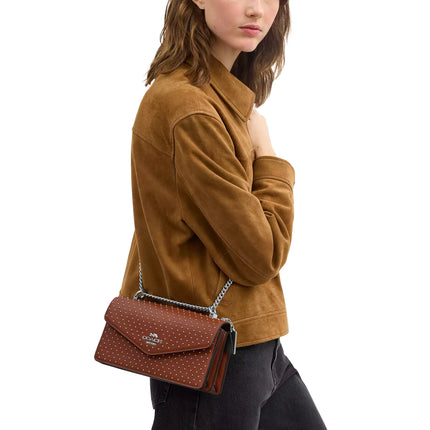 Coach Women's Klare Envelope Crossbody Bag With Rivets Smooth Leather/Silver