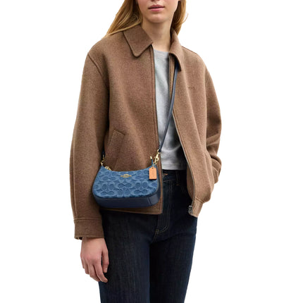 Coach Women's Teri Mini Crossbody Bag In Signature Denim Gold/Indigo