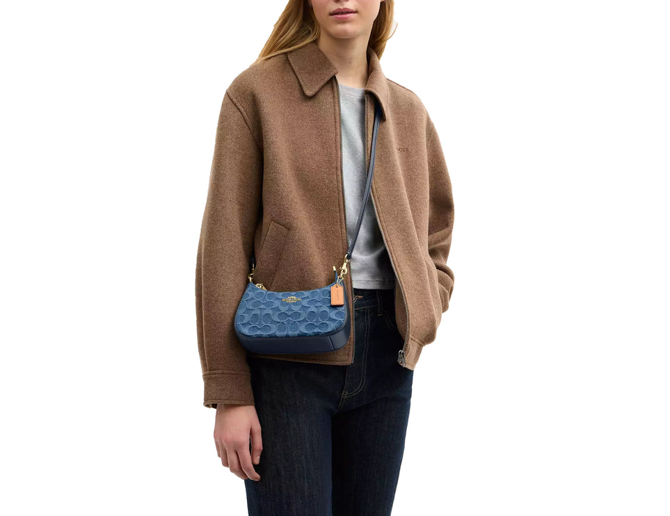 Coach Women's Teri Mini Crossbody Bag In Signature Denim Gold/Indigo