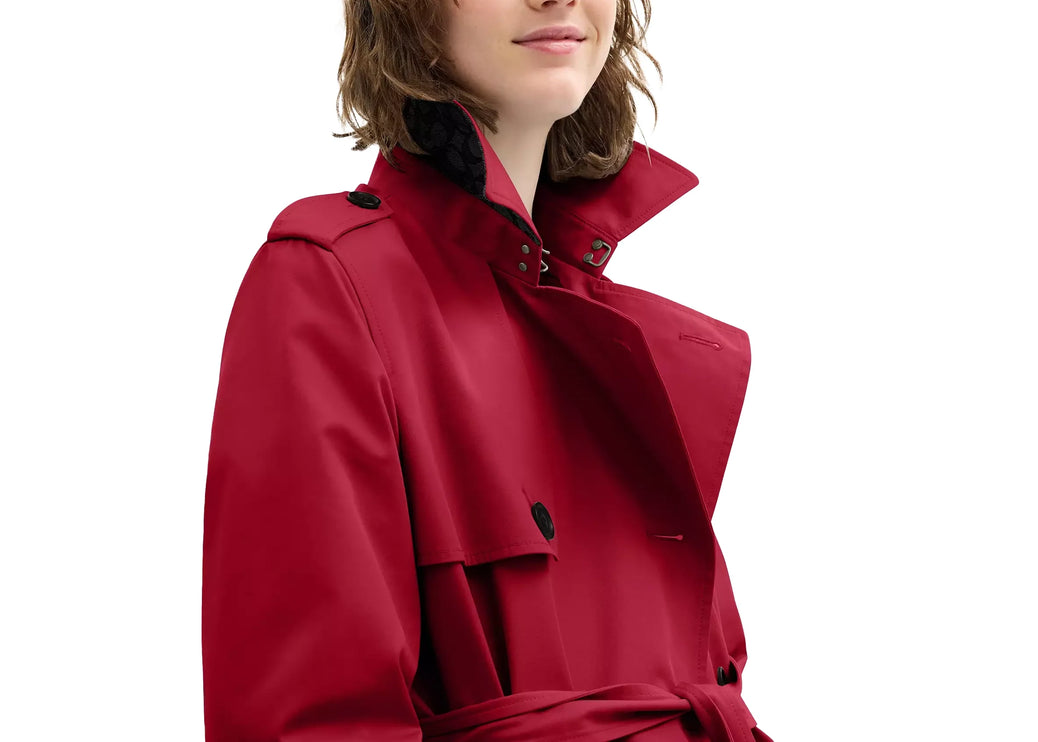 Coach Women's Mid Trench Ruby