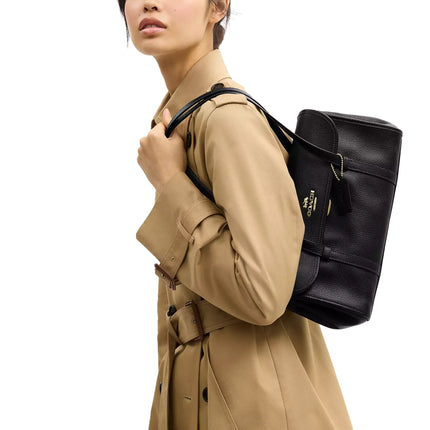 Coach Women's Bridget Flap Shoulder Bag Gold/Black