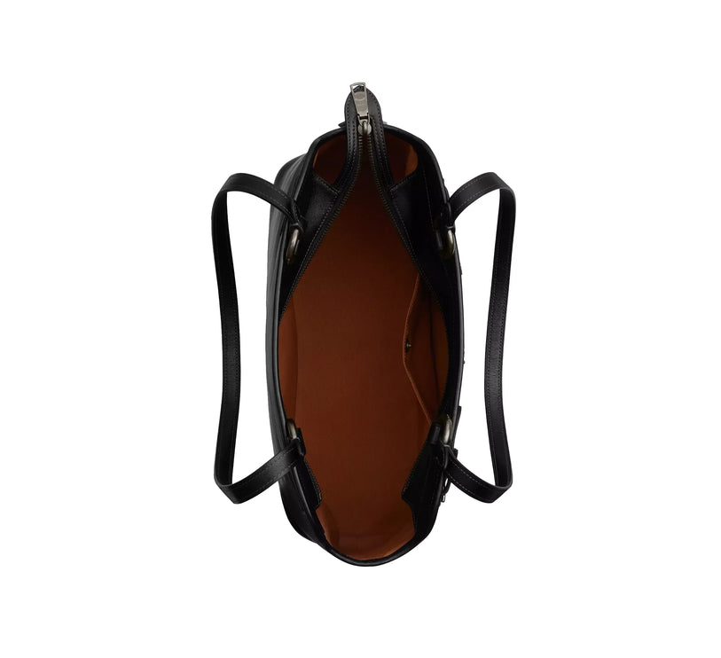 Coach Women's Easton Tote Bag Smooth Leather Gunmetal/Black