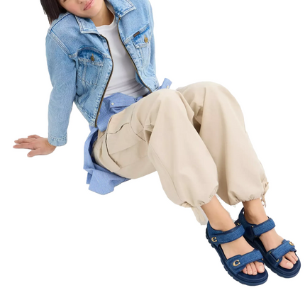 Coach Women's Brynn Sandal Denim/Deep Blue