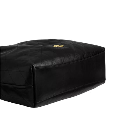 Coach Women's Evelyn Large Shoulder Bag With Quilting Gold/Black