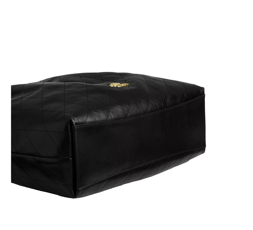 Coach Women's Evelyn Large Shoulder Bag With Quilting Gold/Black