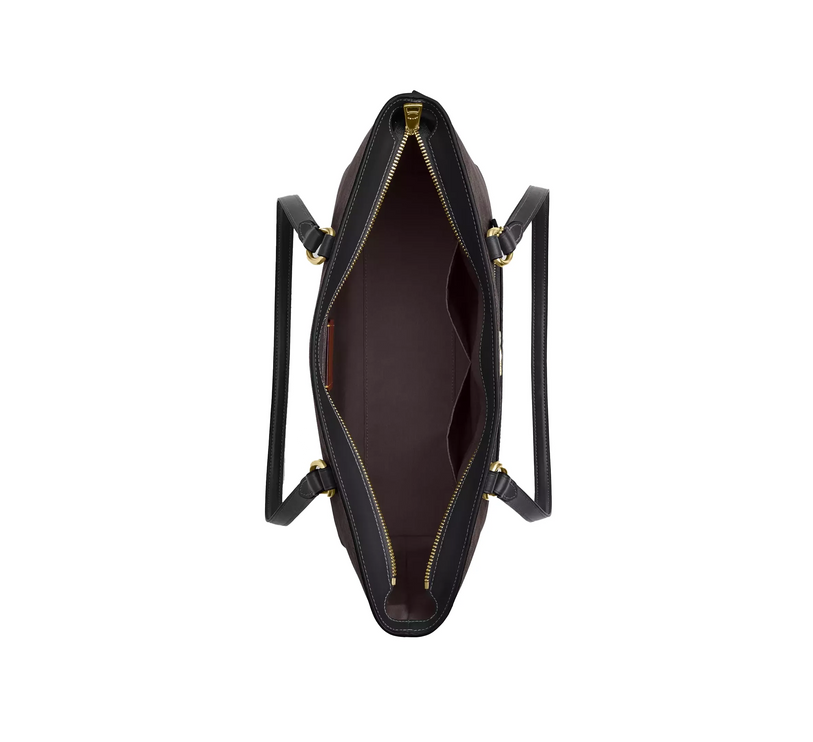 Coach Women's Station Tote Bag In Signature Canvas Gold/Walnut/Black