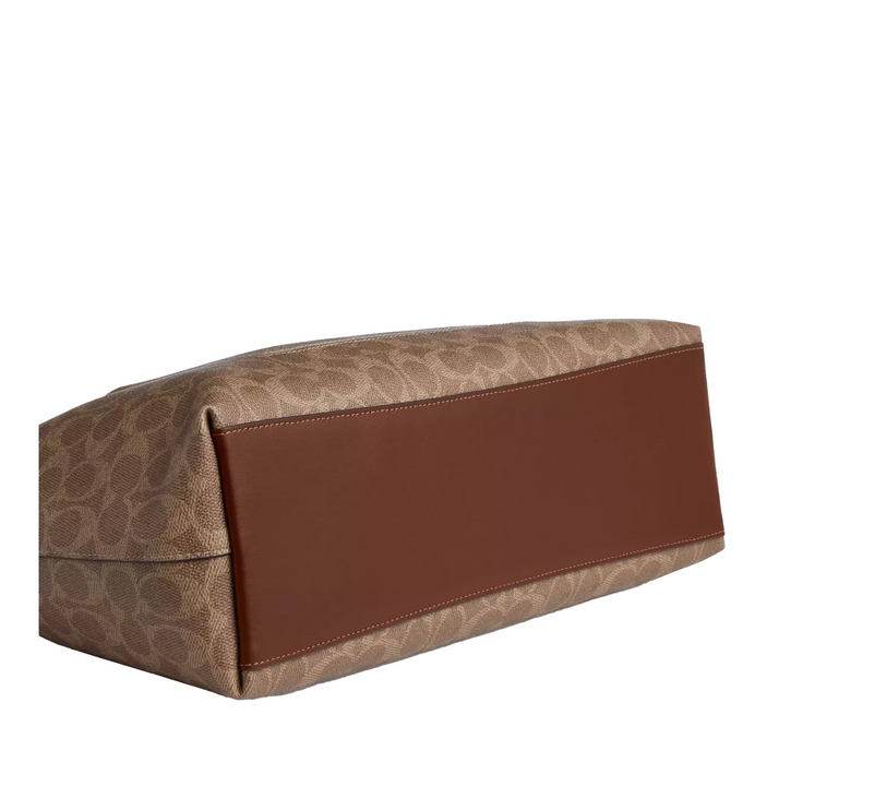 Coach Women's Station Tote Bag In Signature Canvas Gold/Tan/Brown