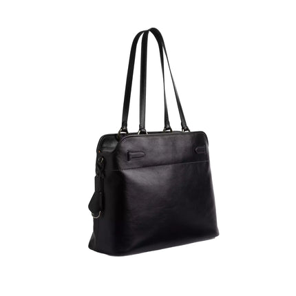 Coach Women's Easton Tote Bag Smooth Leather Gunmetal/Black