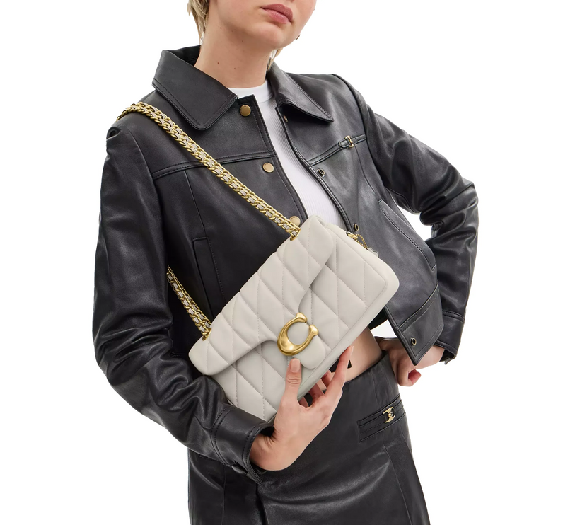 Coach Women's Tabby Shoulder Bag 26 With Pillow Quilting Brass/Chalk