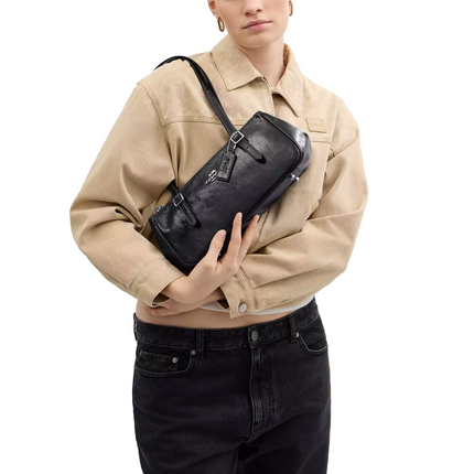 Coach Women's Asher Shoulder Bag Silver/Black