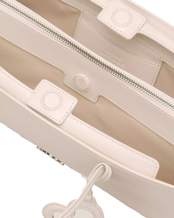 Marc Jacobs Women's The Glam Mirror Satchel Bag Cotton White