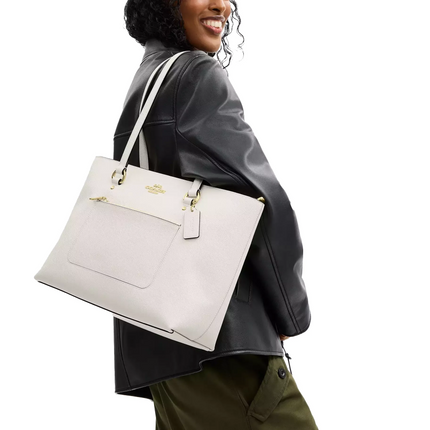 Coach Women's Station Tote Bag Gold/Chalk