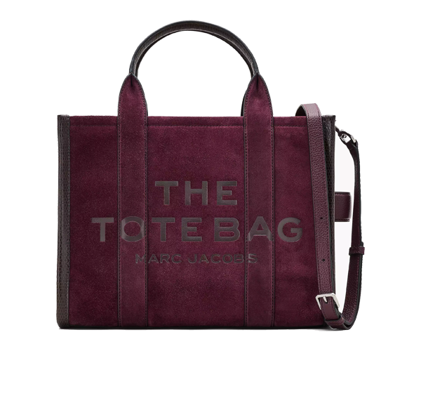 Marc Jacobs Women's The Suede Medium Tote Bag Dark Plum