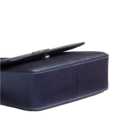 Coach Women's Mini Josie Top Handle Bag In Signature Canvas Silver/Blue/Navy