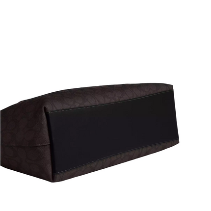 Coach Women's Station Tote Bag In Signature Canvas Gold/Walnut/Black