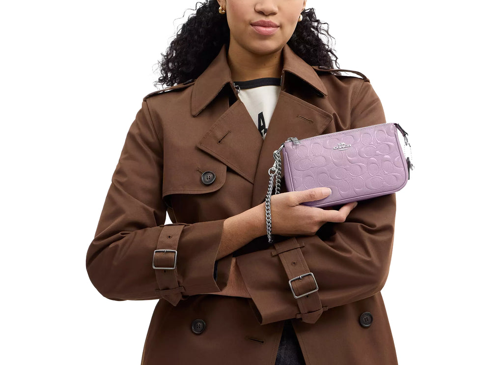 Coach Women's Nolita 19 In Signature Leather With Heart Charm Silver