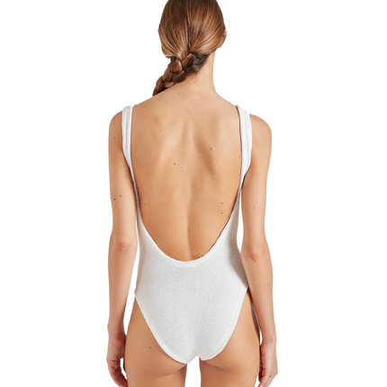 HUNZA G Women's Square Neck Swim White