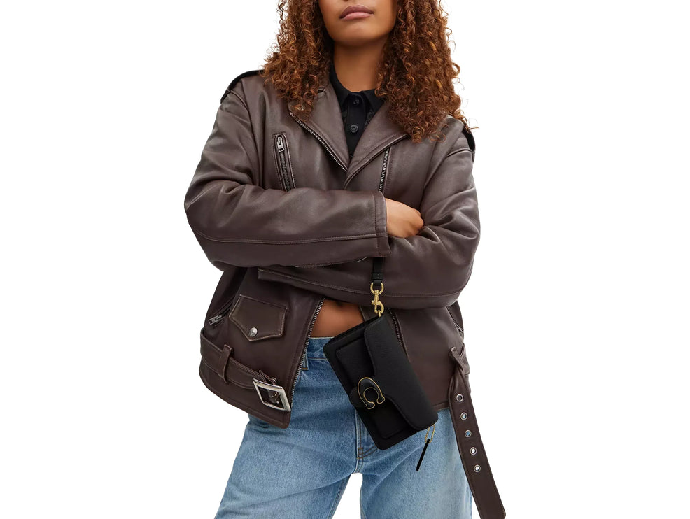 Coach Women's Tabby Crossbody Wristlet Brass/Black