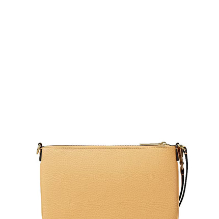 Michael Kors Women's Jet Set Small Pebbled Leather Convertible Wristlet Honeywheat/Gold