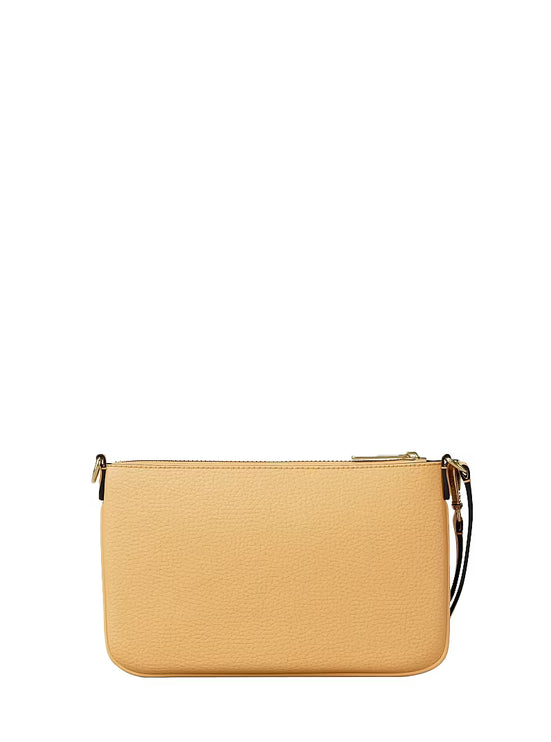 Michael Kors Women's Jet Set Small Pebbled Leather Convertible Wristlet Honeywheat/Gold