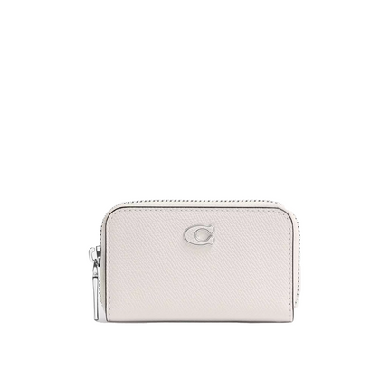 Coach Women's Small Zip Around Card Case Chalk