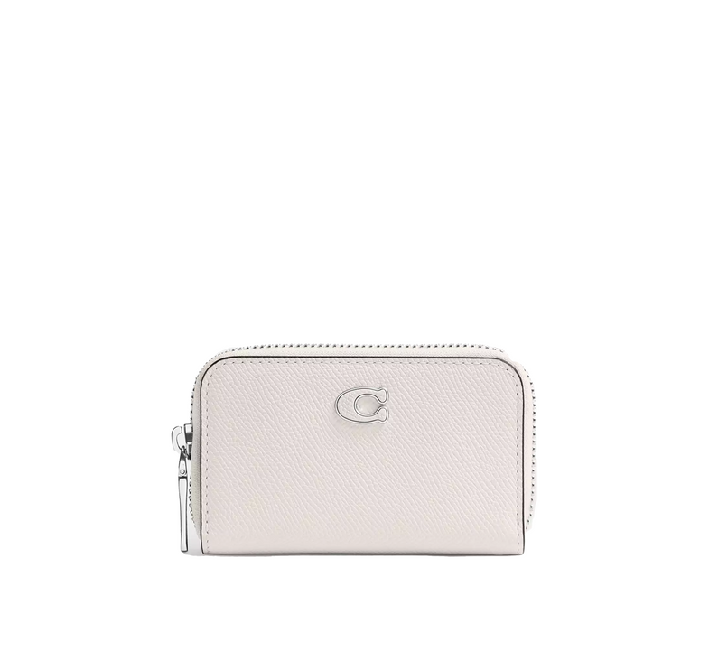Coach Women's Small Zip Around Card Case Chalk