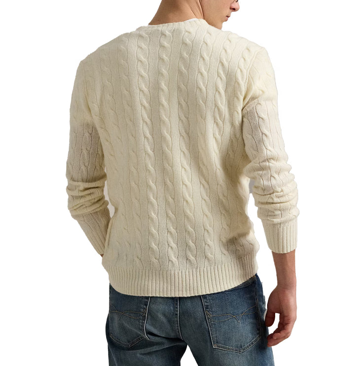 Polo Ralph Lauren Men's Cable-Knit Wool-Cashmere Sweater Andover Cream