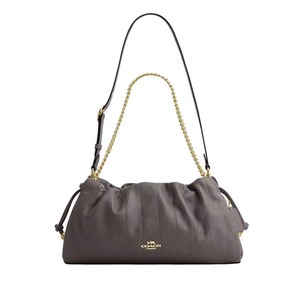 Coach Women's Faye Large Shoulder Bag With Quilting Gold/Slate