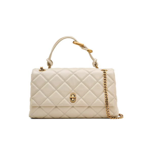 Marc Jacobs Women's The Quilted Dual Convertible Shoulder Bag Cloud White