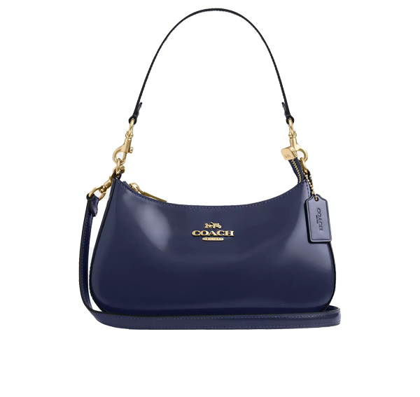 Coach Women's Teri Shoulder Bag Gold/True Navy