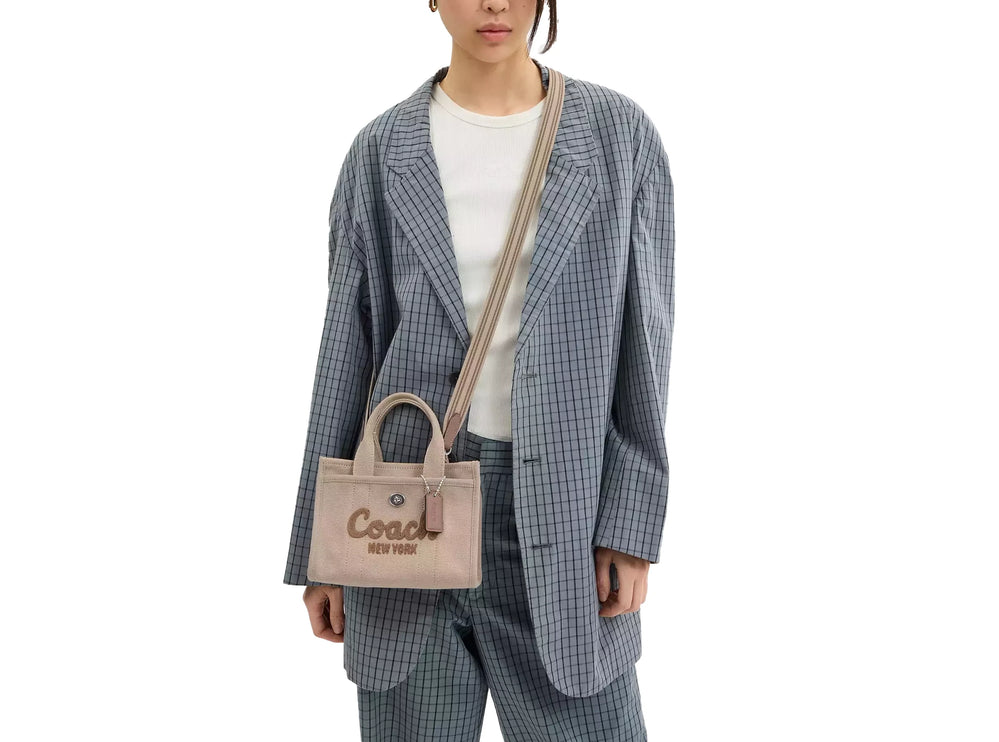 Coach Women's Cargo Tote Bag 20 Silver/Dark Natural