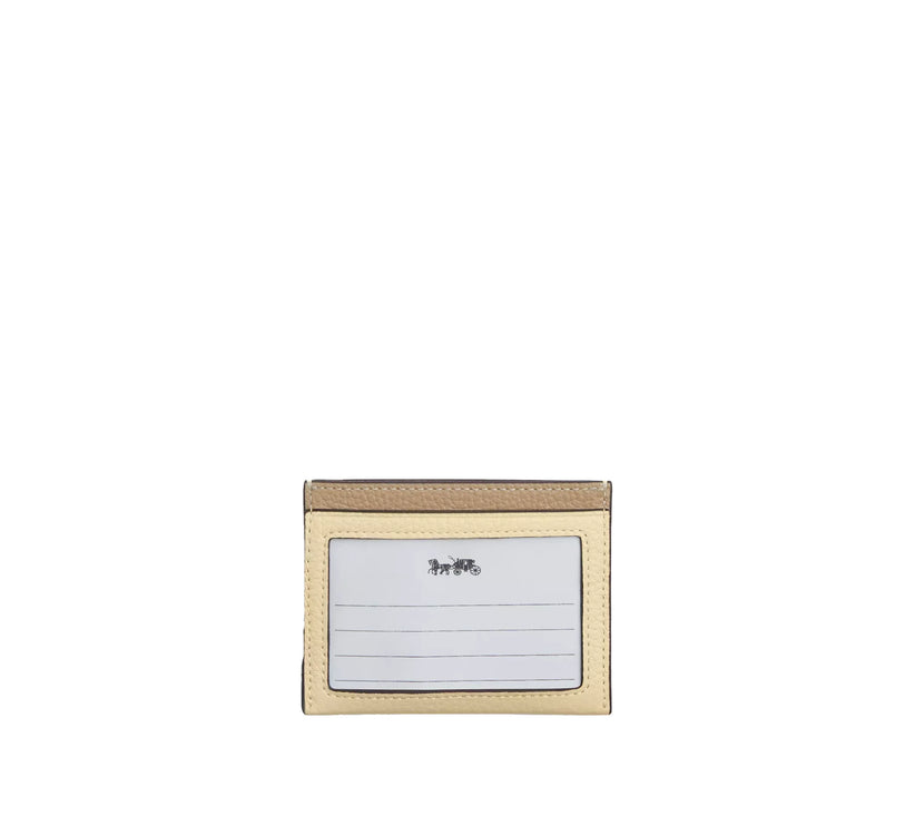 Coach Women's Slim Id Card Case With Lemon Graphic Silver/Moonlight