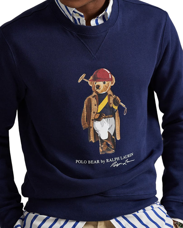 Polo Ralph Lauren Men's Polo Bear Fleece Sweatshirt Newport Navy Society Bear