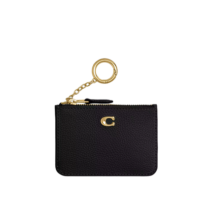 Coach Women's Essential Mini Id Card Case Brass/Black