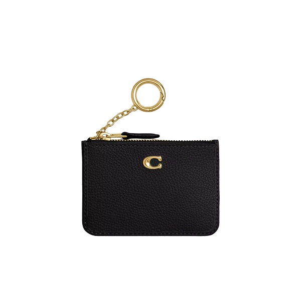 Coach Women's Essential Mini Id Card Case Brass/Black